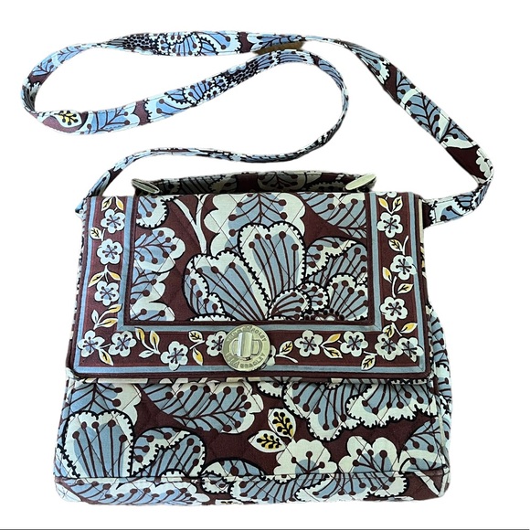 Vera Bradley Julia Slate Blooms Convertible Handbag to Shoulder Bag Turn… - Picture 1 of 12
